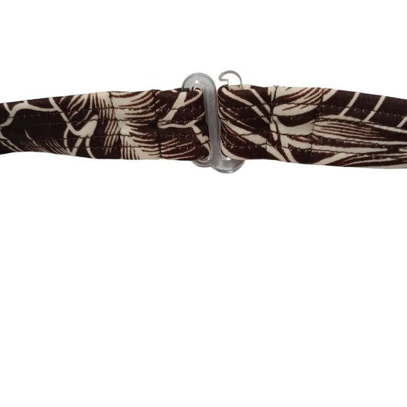 Faded Glory 1x Halter Tankini With Matching Bikini Bottom Brown/Tan Fern Pattern - Picture 6 of 11